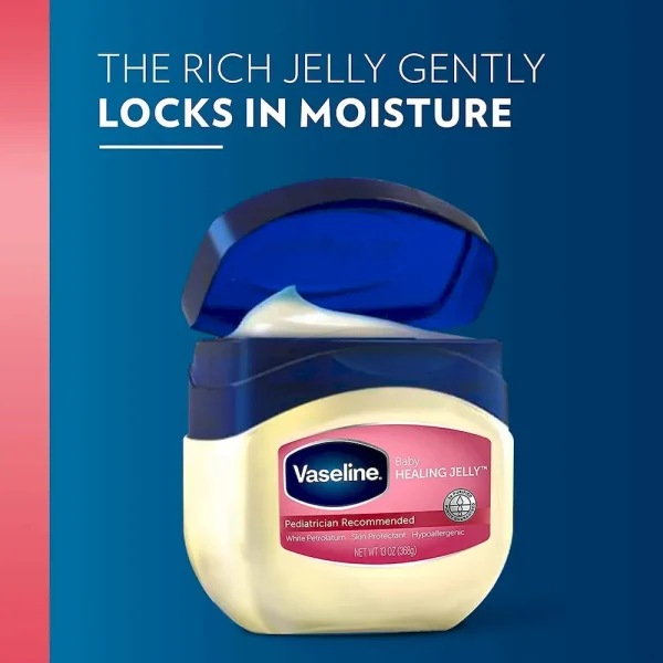 Vaseline Petroleum Jelly Baby Skincare Protective & Pure 4 Count Treats Dry Skin And Prevents Chaffed Skin From Diaper Rash Hypoallergenic And Gentle On Skin 13oz - Image 4