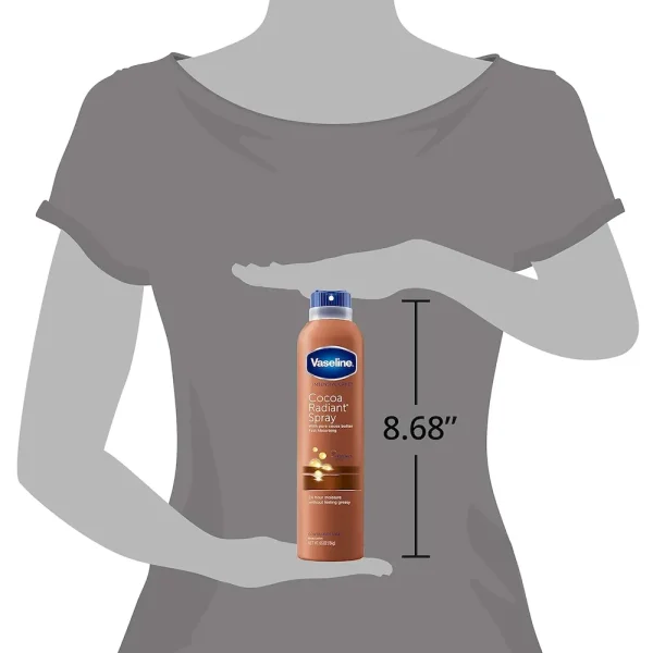 Vaseline Intensive Care Spray Moisturizer For Dry Skin Cocoa Radiant Made With 100% Pure Cocoa Butter 6.5oz (Pack of 6) - Image 12