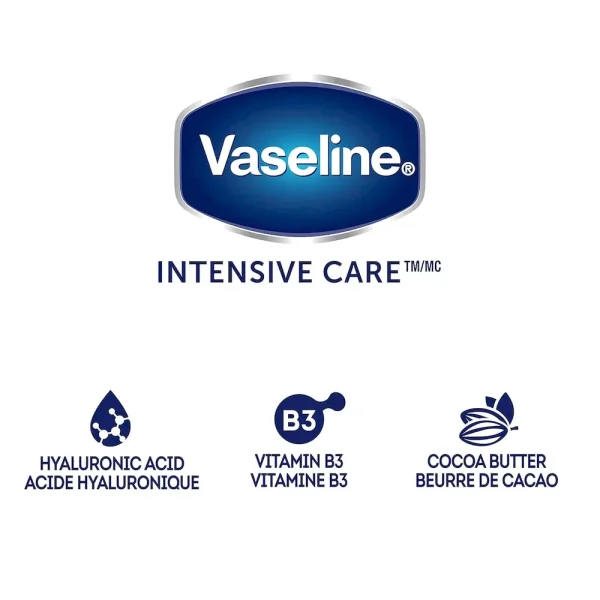 Vaseline Intensive Care Hand Cr??me Moisturizer for Dry Hands Hydra Replenish Made with hyaluronic acid. vitamin B3. and cocoa butter 3.4 oz 6 Count - Image 8