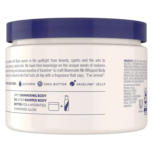 Vaseline Lotion Illuminate Me Body Butter. Whipped Shea Butter Co-Created with Black Women for Luminous. Glowing Skin. Moisturizing Lotion for Extremely Dry Skin. Scented. 11 Oz Ea (Pack of 6) - Image 2