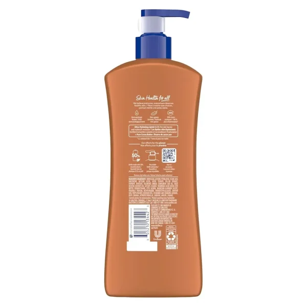 Vaseline Intensive Care Body Lotion Cocoa Radiant for Dry Skin Lotion Made with Ultra-Hydrating Lipids and Pure Cocoa Butter for a Long-Lasting. Radiant Glow 20.3 oz - Image 2