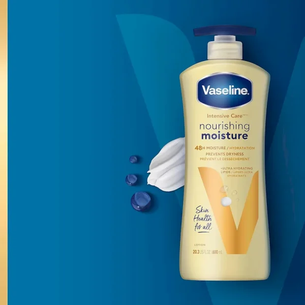 Vaseline Intensive Care Nourishing Moisture Body Lotion for Dry Skin. Made with Ultra-Hydrating Lipids + Pure Oat Extract for Nourished. Healthy-Looking Skin 20.3 oz - Image 13