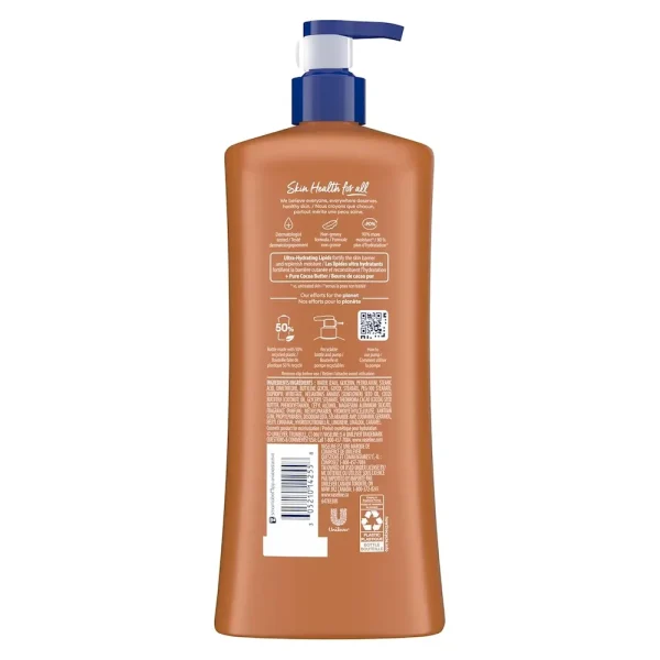 Vaseline Intensive Care Body Lotion Cocoa Radiant for Dry Skin Lotion Made with Ultra-Hydrating Lipids and Pure Cocoa Butter for a Long-Lasting. Radiant Glow 32 Oz - Image 2