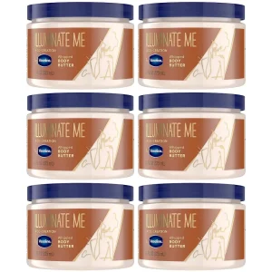 Vaseline Lotion Illuminate Me Body Butter. Whipped Shea Butter Co-Created with Black Women for Luminous. Glowing Skin. Moisturizing Lotion for Extremely Dry Skin. Scented. 11 Oz Ea (Pack of 6)