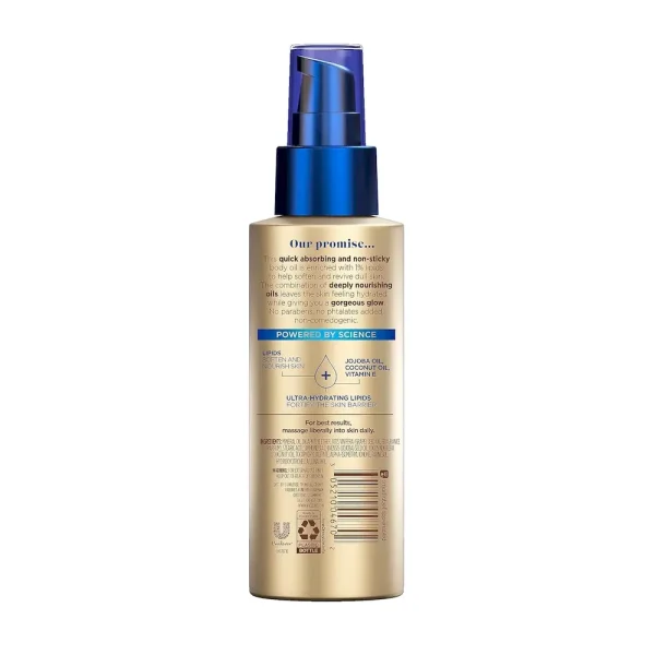Vaseline Radiant X Replenishing and Hydrating Body Oil with 1% Lipids. Jojoba Oil. Coconut Oil. & Vitamin E 3.7 oz - Image 2