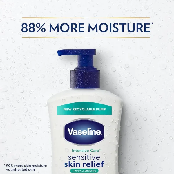 Vaseline Intensive Care Body Lotion 4 Pack Sensitive Skin Relief For Dry Skin With Colloidal Oatmeal and Ultra-Hydrating Lipids 20.3 oz - Image 5
