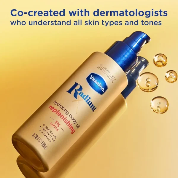 Vaseline Radiant X Replenishing and Hydrating Body Oil with 1% Lipids. Jojoba Oil. Coconut Oil. & Vitamin E 3.7 oz - Image 7