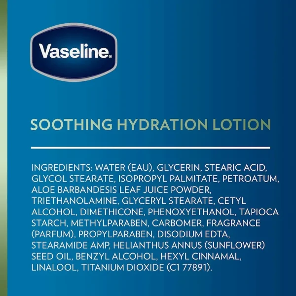 Vaseline Intensive Care Body Lotion 4 Count Soothing Hydration for Dry Skin with Ultra-Hydrating Lipids + 1% Aloe Vera Extract to Refresh Dehydrated Skin 20.3 Oz - Image 9