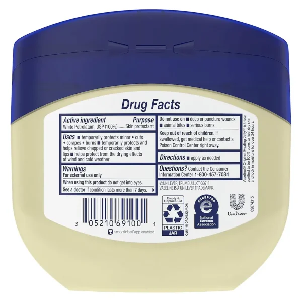 Vaseline Healing Jelly Original 144 count For Dry Cracked Skin and Eczema Relief 100% Pure Petroleum Jelly 1.75 oz - Image 2