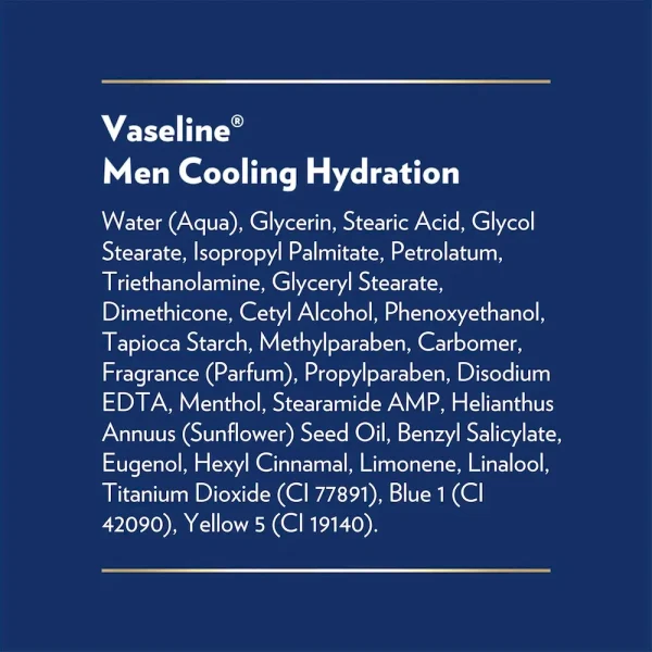 Vaseline Men Cooling Hydration 3-in-1 4 Pack for Dry Skin Face. Hands & Body Lotion for Men with Menthol & Ultra-Hydrating Lipids 20.3 oz - Image 8