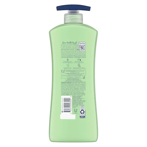 Vaseline Intensive Care Body Lotion 4 Count Soothing Hydration for Dry Skin with Ultra-Hydrating Lipids + 1% Aloe Vera Extract to Refresh Dehydrated Skin 20.3 Oz - Image 2