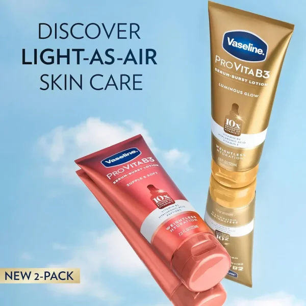 Vaseline Pro VitaB3 Skin Care Serum Burst for Healthy. Glowing Skin Luminous Glow & Supple & Soft 10x Antioxidant Power of Vitamin C with Vitamin B3. Hyaluronic Acid 7.5 fl oz 2Pk - Image 4