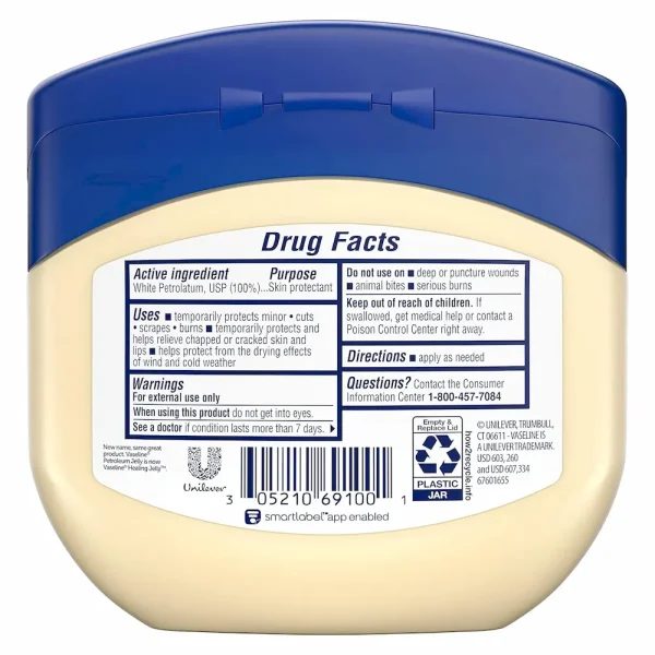 Vaseline Petroleum Jelly Original Provides Dry Skin Relief And Protects Minor Cuts Dermatologist Recommended And Locks In Moisture. 13 Ounce (Pack of 3) - Image 2