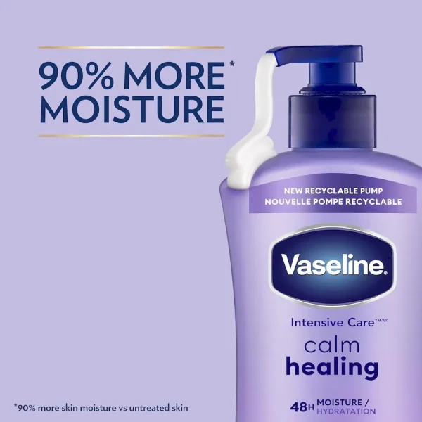 Vaseline Intensive Care Calm Healing Body Lotion 3 count for Dry Skin Made with Ultra-Hydrating Lipids and Lavender Extract to Heal and Restore Dry Skin 20.3 oz - Image 6