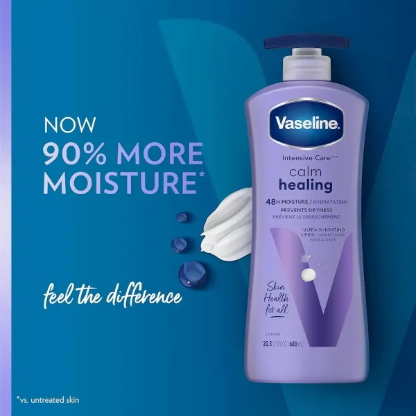 Vaseline Intensive Care Calm Healing Body Lotion 4 Count for Dry Skin Lotion Made with Ultra-Hydrating Lipids and Lavender Extract to Heal and Restore Dry Skin 20.3 Oz - Image 4