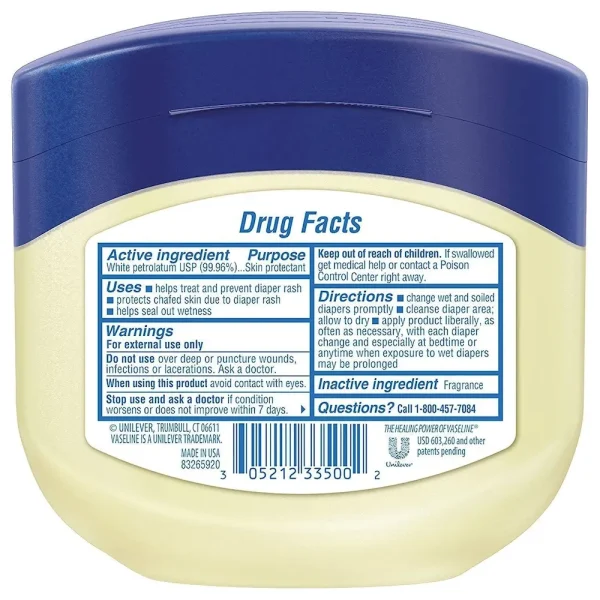 Vaseline Petroleum Jelly Baby Skincare Protective & Pure 4 Count Treats Dry Skin And Prevents Chaffed Skin From Diaper Rash Hypoallergenic And Gentle On Skin 13oz - Image 8