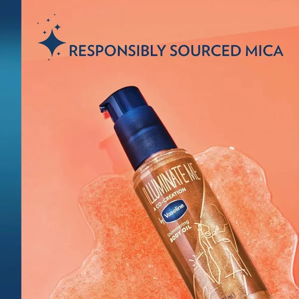 Vaseline Illuminate Me Shimmering Body Oil Created for Melanin Rich Skin. Illuminates Skin with Finishing Touch of Shimmer for Glowing Skin 3.3 oz - Image 3